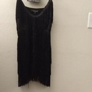 Black Sequin Embellished Mini Dress